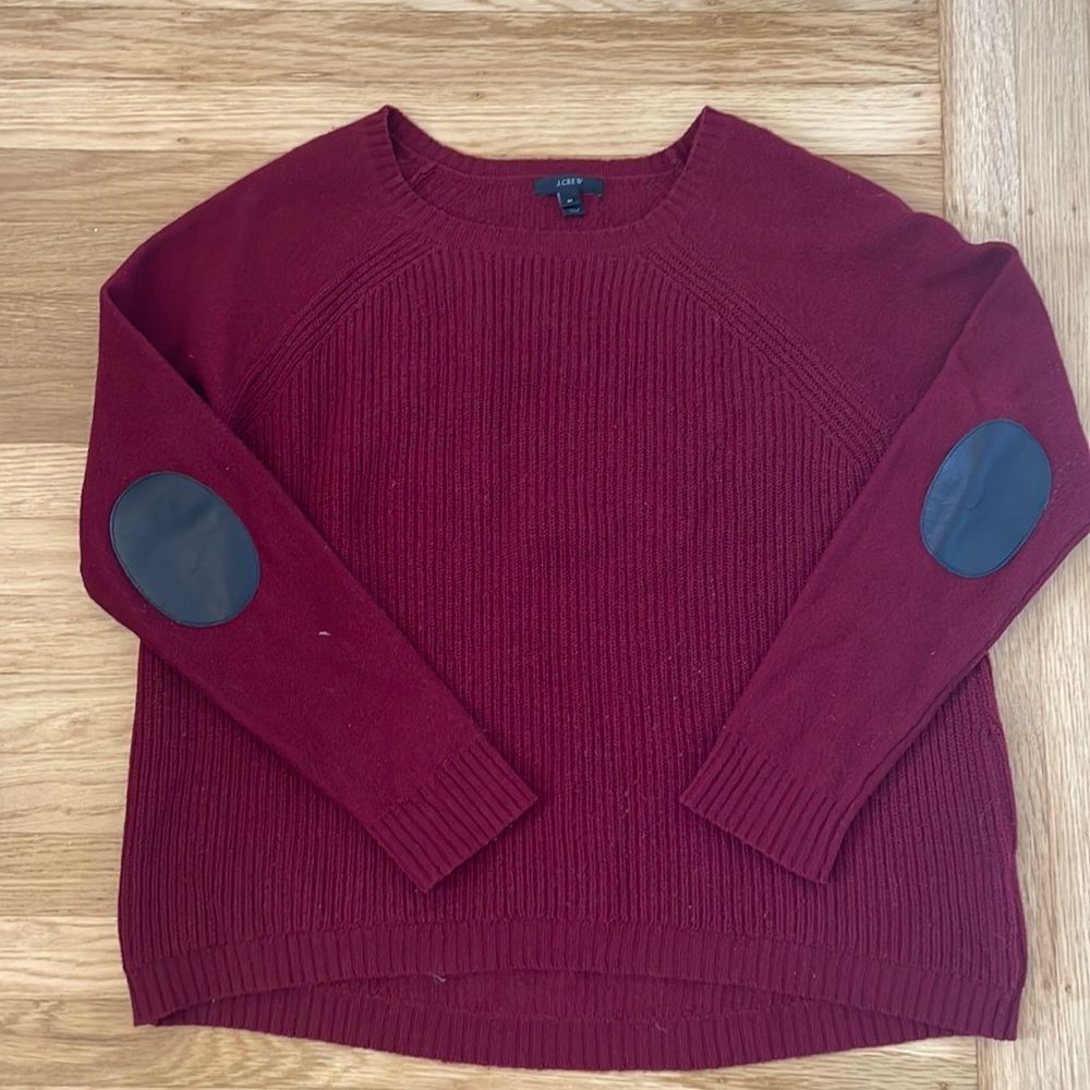 J. Crew wool sweater with elbow patches